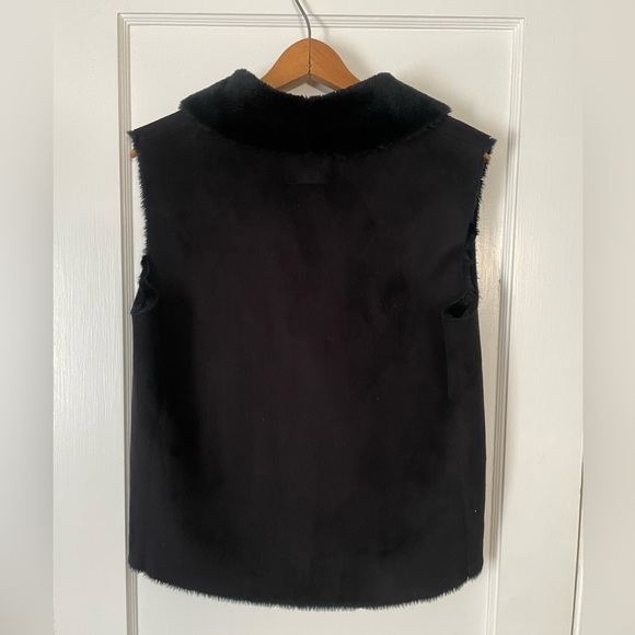 Ralph Lauren Black Label Luxurious Black Vest Women’s Size Medium Petite - Picture 2 of 4